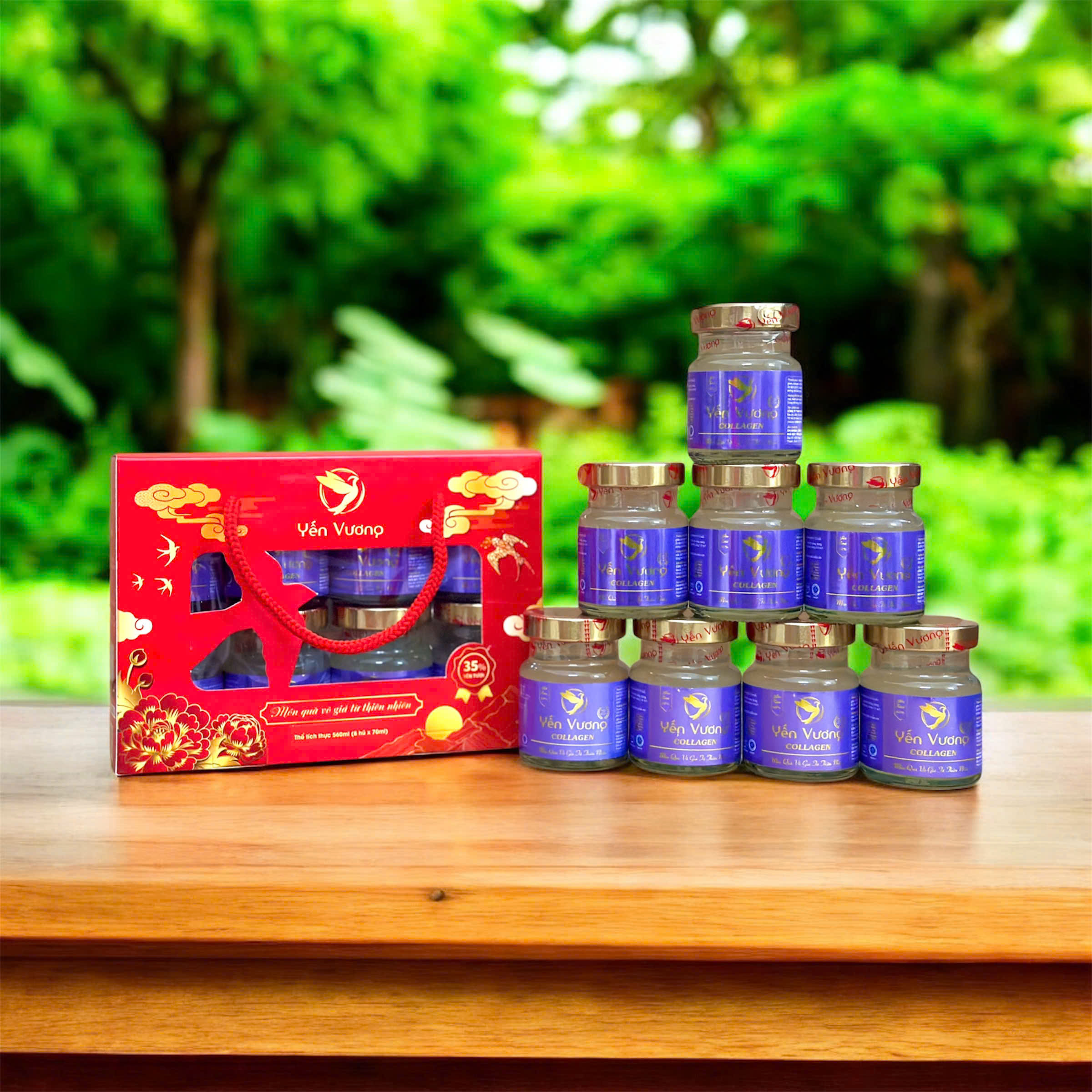 Lốc 8 hũ yến Vương 70ml Collagen